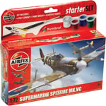 Supermarine Spitfire MkVc Model Kit - 1:72 Scale, Paints, Brushes, Decals Includ