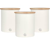 SWAN Nordic Set Round Storage Canister - Cotton White, Pack of 3