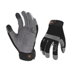 Vgo... Gants de Travail de Sécurité, Gants de Constructeur, Gants de Jardinage, Gants de Mécanicien Légers (SL7584,10/XL,Noir,1Paire)