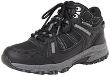 Skechers Femme Hillcrest Bound Peak Pic lié au Repos, Garniture Noire en Textile synthétique Gris Anthracite, 39 EU