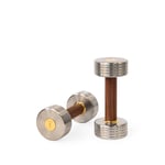 Kenko - Stainless Steel Dumbbells 5kg - Walnut - Treningsredskap - Tre farget