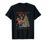 Rockin Around The Christmas Tree Cowboy Christmas T-Shirt