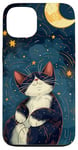 iPhone 13 Black and white cat phone Case