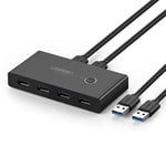 HUB switch 4xUSB 3.2 Gen 1 USB splitter 2 computers Black