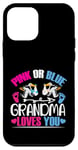 Coque pour iPhone 12 mini Pink or Blue Grandma Loves You Gender Reveal