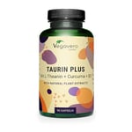 Vegavero L Taurine 1000 mg Capsules | with L-Theanine, Turmeric, Black Pepper Extract and Vitamin B3 | NO Additives | Lab-Tested | Vegan