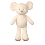 Nattou Peluche Souris, Compagnon de Route dès la Naissance, env. 34 cm, Polyester, Teddy, Blanc