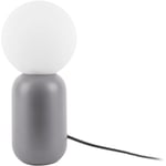 Leitmotiv - Lampe à poser design boule Gala - Diam 15 x 32 - Gris