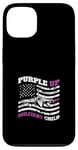 iPhone 13 Purple Up Military Child American Flag Military Kids Case