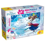 Puzzle Maxi Double-Face Disney Frozen Elsa et Anna 108 Pièces Retro Fahrbar 3361