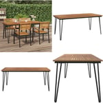 Table de jardin avec pieds épingle à cheveux 180x90x75 acacia - table de jardin - tables de jardin - Home & Living