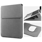 HoYiXi 15 16 Inch Laptop Sleeve Case Leather Bag for MacBook Pro 16 2021 & 2019/ASUS Vivobook 15/HUAWEI MateBook D15/HP 15.6" PC/MacBook Pro 15/Surface Laptop 3/Dell Inspiron 15/Lenovo IdeaPad, Gray