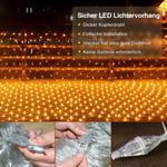 200 LED Ljus Nät 3 X 2 Meter LED Fairy Lights Vattentät 8 Lägen Fairy Lights Gardin Inomhus Utomhusdekoration för trädgårdsbröllopsfest EU-kontakt 220V