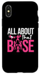 Coque pour iPhone X/XS Cheerleading Funny All About That Base Cheer Leader Girls