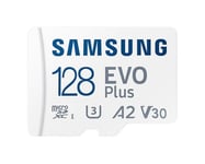 Micro Secure Digital SDXC 128 GB Samsung EVO Plus, 130/130 MB/sek, Class 10, UHS-I V30, U3, A2