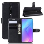 Xiaomi Mi 9T - Læder cover / pung - Sort