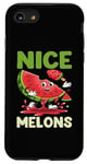 Coque pour iPhone SE (2020) / 7 / 8 Joli jeu de mots à la pastèque I Nice Melons