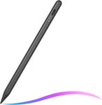 Stylet Tactile Magnétiqu, Stylet Ipad, Stylo À Ecran Tactile, Stylus Pen Avec Rejet De Paume, Adsorption Magnétique, Embouts De Rechange Pour Ipad 10/9/8/7/6, Pro 11/12.9, Air 3/4/5 - Noir