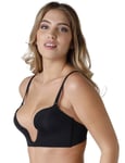 Wonderbra Multiway Ultimate Plunge Bra Deep U Plunge Black Bra Size 36DD