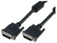 Cable dual link DVI-D -24-1- prise male des deux cotes 2m - Noir