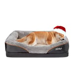 JOYELF lit de Chien orthopédique Grand lit pour Animal de Compagnie en Mousse à mémoire avec Housse Lavable Amovible et Jouet grinçant comme Cadeau