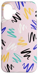 Coque pour iPhone 16 Plus Dessin abstrait de traits de crayon colorés