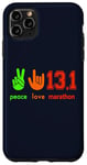 iPhone 11 Pro Max Peace Love 13.1 Half Marathon Cool Running Runners Case