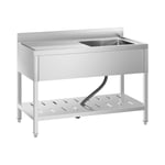 Royal Catering Stålvask - 1 vask rustfritt stål 49 x 42 24,5 cm