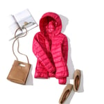 WEIYYY 2020 Nouveau décontracté 90% Doudoune Femmes Automne Hiver Manteau Chaud Dame Grande Taille Vestes Femme à Capuche a, Rouge à Capuche, XXXL