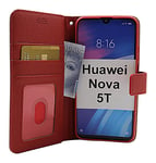 New Standcase Wallet Huawei Nova 5T (Röd)