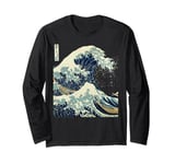 The Great Wave Hokusai Famous Vintage Art Long Sleeve T-Shirt