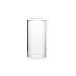 WGVI Hurricane Bougeoir cylindrique en Verre Transparent 10,2 cm de Large 10,2 cm de Hauteur 20,3 cm