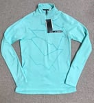 ADIDAS outdoor terrex FLEECE JACKET size 10 UK ICESKY BLUE HALF zip BNWT