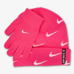 Nike Youth Unisex Swoosh Gloves and Hat Set 9A2988 A96