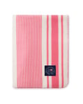 Lexington Cerise/White Striped Recycled Polyester Fleece Pläd