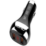 Onceatime LDNIO C2 Dual QC3.0 USB avec Tension de Batterie de Voiture Affichage LED Charge Rapide Chargeur de Voiture pour téléphone Portable