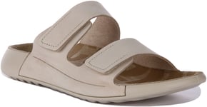 Ecco 2nd Cozmo Dual Strap Limestone Footbed Mule Beige Womens UK 3 - 8