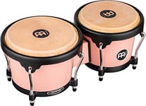 Meinl Percussion Bongos Journey Series - 2 hand drums with 6.5 and 7.5 inches - including tuning key - ABS plastic, Pink (HB50FB)