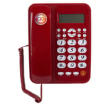 Red Desk Phone Home Business Landline Wired Telephone Caller ID Fixed Landline P