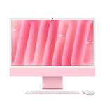 iMac 24-tommer Apple M4 med 10‑kjerners CPU, 10‑kjerners GPU / Standard glass / 16 GB / 512 GB SSD / Gigabit Ethernet / Magic Trackpad / Magic Keyboard med Touch ID og talltastatur / Rosa