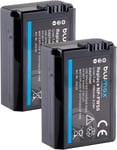 Lot de 2 batteries de rechange pour Sony NP-FW50, 1080 mAh, pour Sony Alpha, 7, 7II, 7R, 7S II, 6300, 6500, NEX-6, NEX-7, NEX-F3, CyberShot DSC RX10 IV, ZV-E10