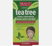 4PK Beauty Formulas Tea Tree Deep Cleansing Nose Pore Strips (4x 6 Strips)