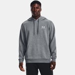 Sweat à capuche Under Armour Icon Fleece pour homme Pitch Gris Medium Heather / Blanc M