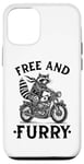 Coque pour iPhone 13 Pro Free And Furry Moto Rider Biker Raton laveur