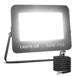 Lepro 50W Led Floodlight Outdoor, 4250lm LED Security Lights, 350W Incandescent Lamp Equivalent, Waterproof IP65, Daylight White Outdoor Lights for Warehouse, Playground, Backyard and More