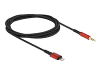 Delock - Kabel Fra Lightning Til Hodetelefonsjakk - Lightning Hann Til Mini-Phone Stereo 3.5 Mm Hann - 1.5 M - Svart, Rød