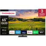 Thomson 65" QLED 4K Google TV. Musta