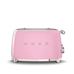 Smeg - 4 Slot Toaster Pink - Paahtimet