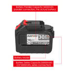 Batteries de perceuse-visseuse sans fil 21 V 6,0 A Couple maximum 200 N. m Mandrin sans cl&eacute; en m&eacute;tal 1/2 pouce 20 + 3 positions 0-1550 RMP Tournevis &agrave; percussion &agrave; vitesse variable avec bo&icirc;te &agrave; outils en plastique