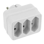 Amig - Bloc de prises 3 prises Mod.3206 pour connecter des appareils électriques | Adaptateur mural triple horizontal | Tension maximale : 250 V | Ampérage maximum : 10 A